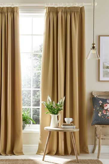 Gold Curtains Bedroom, Dark Boho Living Room, Pencil Pleat Curtains, New Victorian, Pleat Curtains, Gold Curtains, Best Duvet Covers, Wardrobe Furniture, Thermal Curtains