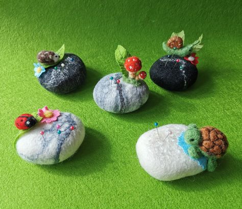 Excited to share the latest addition to my #etsy shop: Handmade pin cushions, Housewarming Gift for mom sewers Felt sewing Pin Storage Needle case Sewing accessories Felted stone Wool pin Cushion #sewing #needlecase #sewingaccessories #woolpincushion #giftforsewers #handmadepincushions #pinstorage #feltpincushion https://etsy.me/3LTFzn7 Art Felting, Pin Storage, Cushion Sewing, Felt Pincushions, Needle Felting Diy, Craft Stalls, Felt Sewing, Handmade Pins, Needle Felting Projects