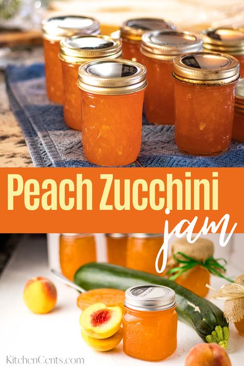 Cucumber Jam, Zucchini Peach, Homemade Jellies, Canning Zucchini, Zucchini Jam, Fermenting Recipes, Canned Zucchini, Zucchini Relish, Best Zucchini Recipes