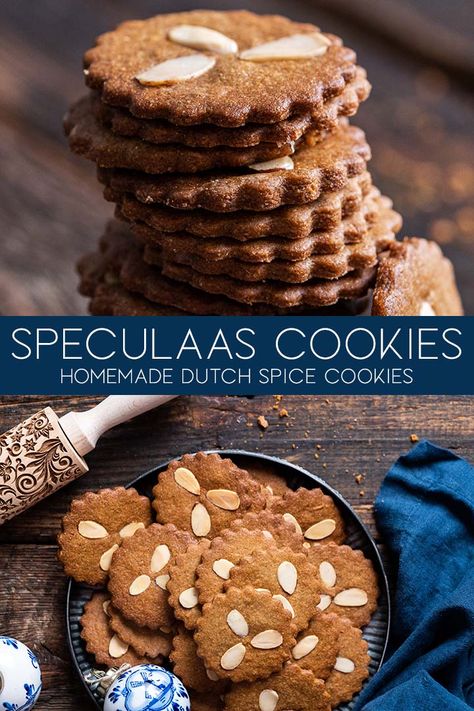 Almond Windmill Cookies Recipe, Speculaas Cookies Recipe, Windmill Cookies Recipe, Spice Cookie Recipes, Dutch Cookies, Speculoos Cookies, Dutch Recipes, Ginger Recipes, Spice Cookies