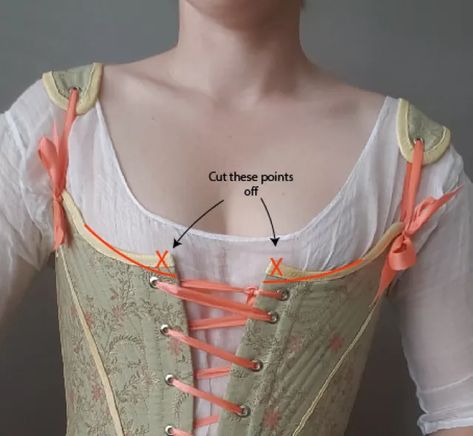 How to Fix Funky Points on 18th Century Stays – American Duchess Blog 18th Century Stays Pattern, Medieval Clothing Women, Stays Pattern, 18th Century Stays, 18th Century Dresses, Diy Corset, American Duchess, 18th Century Dress, 18th Century Clothing