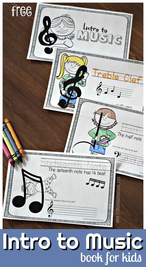 FREE Intro to Music Book for Kids 3rd Grade Music Lessons, Base Clef, Free Music Theory Worksheets, Music Games For Kids, Music Theory Games, Music Printables, Music Activities For Kids, Learn Music Theory, Music Theory Worksheets