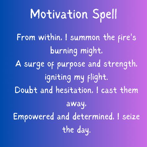 Calming Spells Witchcraft, Good Day Spell, Spell Quotes, Short Spells, Smart Spell, Spells For Motivation, Spells To Get Over Someone, Guidance Spell, Spells No Ingredients