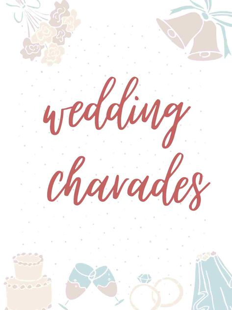 15+ Fun Bachelorette Charades Ideas - Fun Party Pop Wedding Charades, Bridal Charades, Bridal Shower Charades, Bachelorette Charades, Bridal Pictionary Words, Charade Ideas Funny, Words For Charades, Charades Ideas Movies, Pictionary Word List