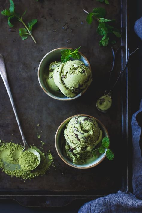 Matcha Dessert Recipes, Matcha Mint, Bojon Gourmet, Matcha Lover, Mint Chip Ice Cream, Matcha Dessert, Matcha Ice Cream, Mint Ice Cream, Ice Cream Base