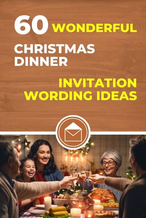 Christmas Dinner Invitation Wording Ideas Christmas Invitations Ideas, Christmas Invitation Wording, Dinner Invitation Wording, Invitation Message, Gather Quotes, Church Christmas Party, Family Christmas Dinner, Wording Ideas, Text Message Invitations