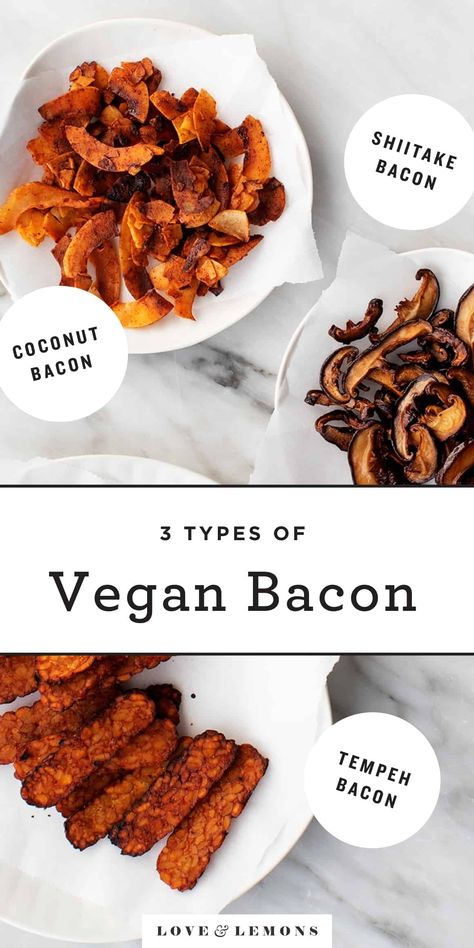 Vegan Bacon Recipe, Shiitake Bacon, Vegan Corn Chowder, Tempeh Bacon, Coconut Bacon, Bacon Recipe, Vegan Bacon, Best Vegan Recipes, Bacon Recipes