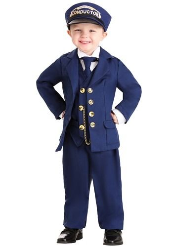 North Pole Train Conductor Costume for Toddlers #Sponsored #Train, #ad, #Pole, #North Train Conductor Outfit, Conductor Outfit, Train Conductor Costume, Conductor Hat, Belly Ache, Train Adventure, Costume Toddler, Train Conductor, Santa Express