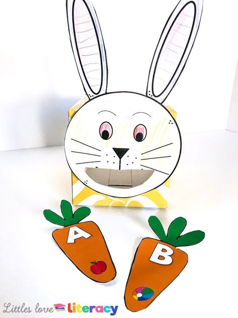 Looking for Easter activities for toddlers, for preschoolers, or for kindergarten kids? Click thru to download this FREE printable for a fun and simple game called "Feed the Bunny." This alphabet activity can be used at home or with your students in your school classroom. It is a great way to mix learning letter names & sounds with play! Could also be incorporated into sensory play. Add this to your lesson plan today! #littlesloveliteracy #easteractivities #feedthebunny #easterforkids #preschool Feed The Bunny Free Printable, Feed The Bunny Printable, Feed The Bunny Activity, Easter Activities For Toddlers, Bunny Activities, Preschool Phonics, Prek Ideas, Easter School, Rainbow Circle