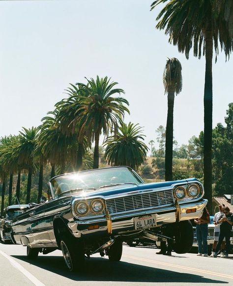 Lowriders, with their sleek designs and vibrant colors, stand out as icons of automotive culture. Born from the streets of urban America, particularly in Mexican-American communities, the Lowrider has evolved into a symbol of creativity, cultural pride, and craftsmanship. Origin and Evolution : The roots of the Lowrider can be traced back to the 1940s and 1950s, where young Chicano Americans in Los Angeles began modifying their cars to ride lower to the ground. This customization was not just ab Lowrider Motorcycles, Memory Sketch, Cars Lowrider, Lowrider Arte, Impala Car, Calming Photos, 80's Vibes, Disney Cars Wallpaper, 64 Impala