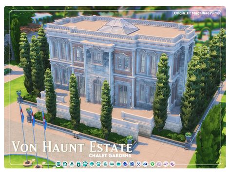 Von Haunt Estate Sims 4, Sims 4 Art Museum, Sims 4 Museum, Ts4 Lots, Sims 4 Maxis Match, Lord And Lady, Maxis Match Cc, Sims Community, Cc Finds