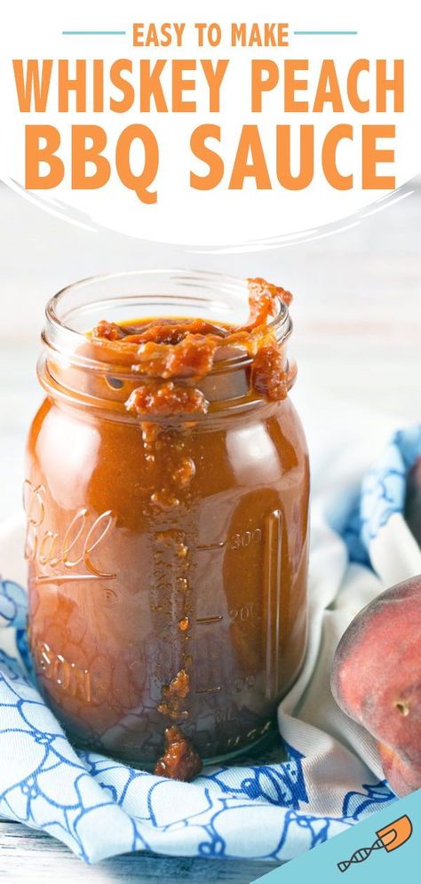 Homemade Barbeque Sauce, Homemade Whiskey, Peach Bbq, Barbecue Sauces, Peach Whiskey, Homemade Bbq Sauce Recipe, Bunsen Burner, Canning Fruit, Barbecue Sauce Recipes