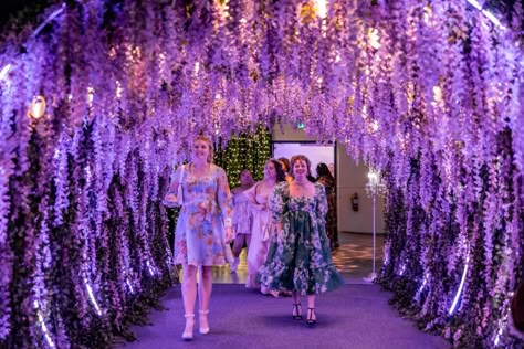 The Queen’s Ball: A Bridgerton Experience Just Opened In Denver, And It’s Flawless - Secret Denver Queen Charlotte Theme Party, The Bridgerton Experience, Bridgerton Ball Decor, Wisteria Bridgerton, Floral Prom Theme, Bridgerton Prom Theme, Bridgerton Dance, Unique Prom Themes, Bridgerton Prom