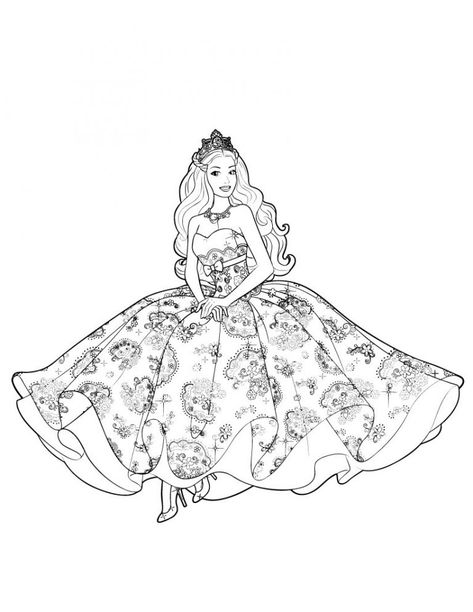 Barbie Princess Coloring Pages - Best Coloring Pages For Kids Disney Princess Colors, Barbie Drawing, Disney Princess Coloring Pages, Barbie Coloring, Barbie Coloring Pages, Horse Coloring Pages, Princess Coloring Pages, Princess Coloring, Mermaid Coloring