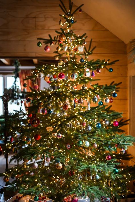 Chrismukkah Decorations, French Farmhouse Christmas, Parisienne Farmgirl, Christmas Tours, Christmas Tree Inspiration, French Farmhouse, Farmhouse Christmas Decor, Vintage Christmas Tree, Merry Little Christmas