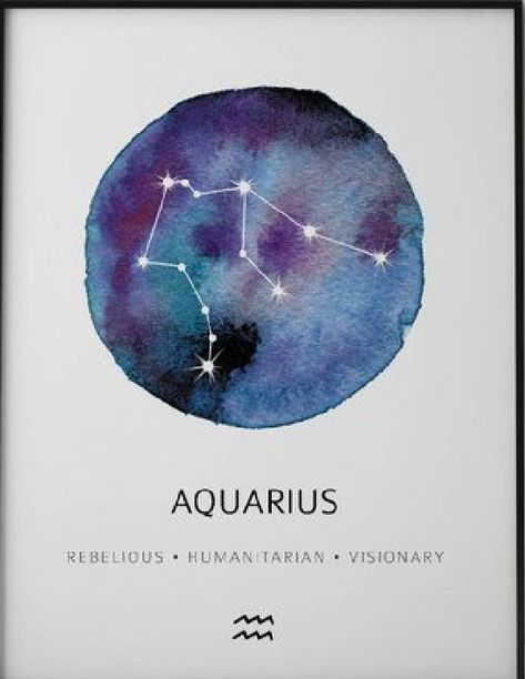 Zodiac Watercolor Painting, Water Bearer, Painting Ideas, Watercolor Painting, Zodiac Signs, Chakra, Watercolor Paintings, Celestial Bodies, Signs