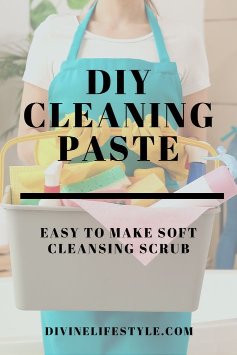 Soft Scrub Recipe, Diy Shower Cleaner, Melaleuca Essential Oil, Homemade Cleaners Recipes, Grease Cleaner, Homemade Cleaning Supplies, Diy Cleaning Products Recipes, Cleaning Paste