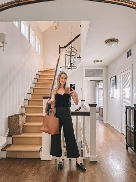 Year-Round Basics I Adore Cuyana Tote, Chicago Life, March Colors, Tuckernuck Dress, Kelly In The City, Hydrangea Blue, Silver Linings, Gucci Loafers, Suede Tops