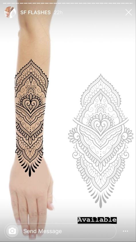 Ornamental Tattoo Design, Simple Mandala Tattoo, Mandala Tattoos For Women, Henna Tattoo Stencils, Love Symbol Tattoos, Geometric Mandala Tattoo, Card Tattoo Designs, Tattoo On Forearm, Tattoos For Women Half Sleeve