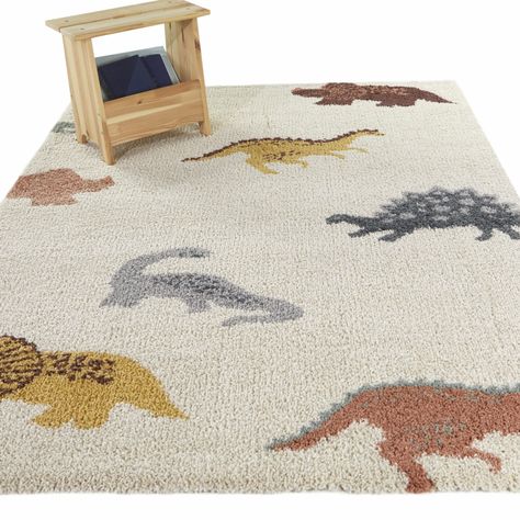 Area Rugs Dinosaur Playroom, Dinosaur Rug, Dinosaur Kids Room, Inspired Drawings, Dinosaur Room, Boho Space, Rug Cream, Kids Rug, Organic Lines