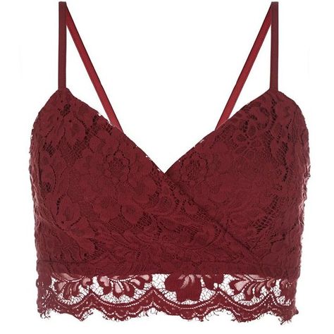 Burgundy Lace Wrap Bralet ($7.93) ❤ liked on Polyvore featuring tops, shirts, crop tops, bralet, lace shirt, burgundy crop top, v neck shirt, lace top and red shirt Bralet Outfit, Red Lace Shirt, Burgundy Lace Top, Burgundy Bra, Crop Tops Shirts, Lace Bralette Top, Burgundy Crop Top, Party Crop Tops, Red Lace Top