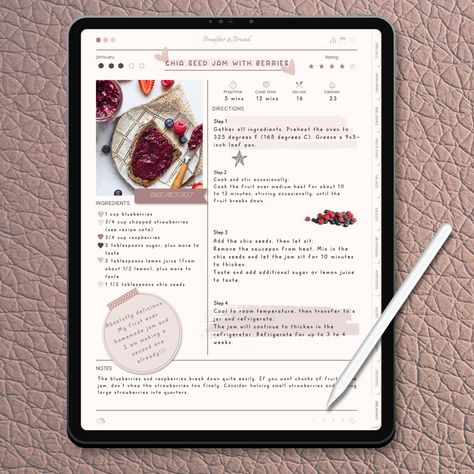 Digital Recipe Book Template Free, Goodnotes Recipe Book, Recipe Templates Free, Cookbook Cover Design, Recipe Book Covers, Homemade Recipe Books, Recipe Book Design, Digital Cookbook, Recipe Book Diy