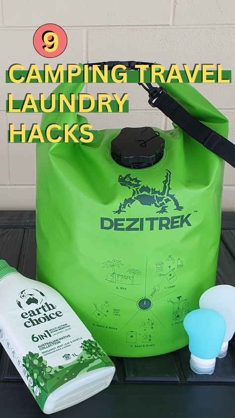 New video - These are my TOP camping travel laundry hacks & tips to get the most value out of your Plunger Wash Bag! Hack # 1 - Easy & Best Way to Carry Your Laundry Soap. https://youtu.be/53JUocEB9n8 #plungerwashbag #laundryhacks #campinghacks #travellaundry #campingaccessories #campingmusthave #vanlife #traveller #campervans #hittheroad #dezitrekgear #caravanmusthaves #campingaustralia #campingessentials #campingwithkids #campingfamilies #campinggear #campinggears #campinggearguide Camping Laundry Hacks, Camping Laundry, Travel Laundry Bag, Camping Must Haves, Backpack Outfit, Travel Pack, Laundry Liquid, Diy Laundry, Laundry Soap