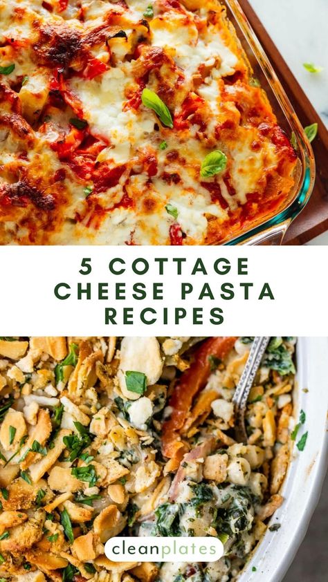 5 Cottage Cheese Pasta Recipes Packed with Protein Pasta Cottage Cheese Recipe, Pasta With Cottage Cheese, Recipes Using Ricotta Cheese, Recipe Using Ricotta, Cheese Pasta Bake, Cottage Cheese Pasta, Cottage Cheese Recipes Healthy, Cheese Pasta Recipes, Healthy Cheese