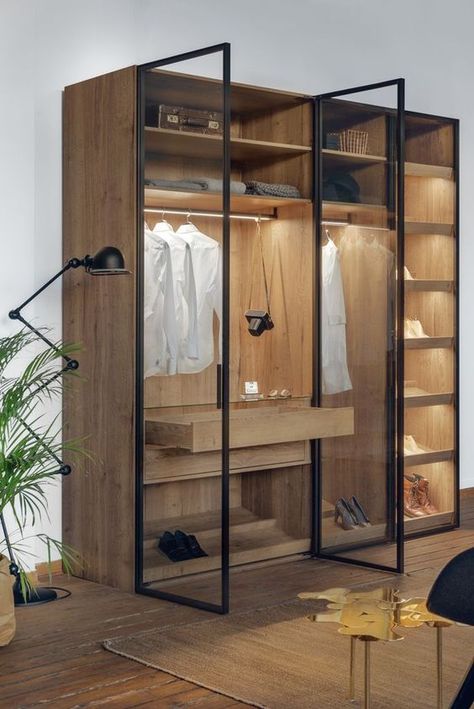 Walk In Closet Design, Open Closet, Wardrobe Interior Design, Wooden Wardrobe, Bedroom Closet Design, Wardrobe Design Bedroom, Wardrobe Furniture, Bedroom Wardrobe, Dressing Room Design