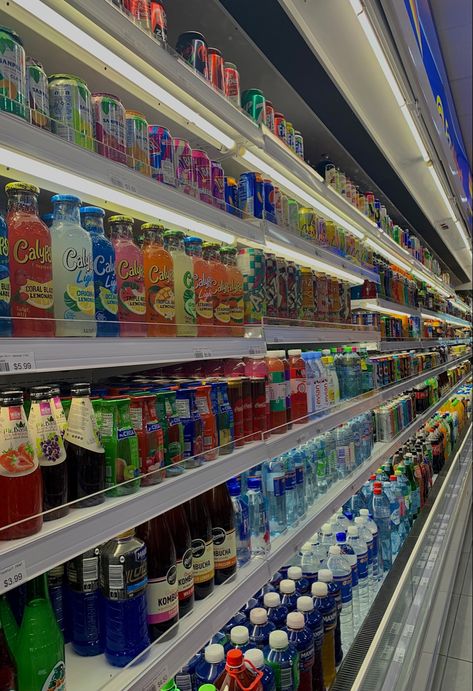 colourful drinks in a supermarket fridge Softdrinks In Can Aesthetic, Supermarket Photoshoot Ideas, Bodega Aesthetic, Supermarket Photoshoot, Supermarket Photo, Alyssa Core, Supermarket Aesthetic, Drinks Fridge, Insta Inspiration