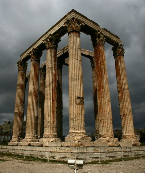 Temple of Olympian Zeus - Athens, Greece Mais Temple Of Olympian Zeus, Architecture Antique, Ancient Greek Architecture, Greek Art, Acropolis, Ancient Architecture, Ancient Ruins, Athens Greece, Ancient Rome