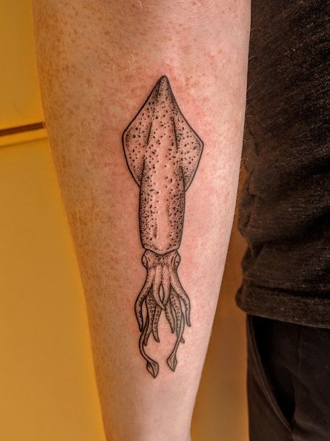 Squid by Randi Osprey Tattoo Seattle #Tattoos https://t.co/e0b2zQ3m09 Please Re-Pin It! Osprey Tattoo, Finch Tattoo, Everything Tattoo, Squid Tattoo, Octopus Tattoos, Funky Tattoos, Whale Tattoos, Fresh Tattoo, Octopus Tattoo