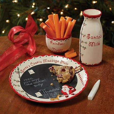 Cookies for santa plate