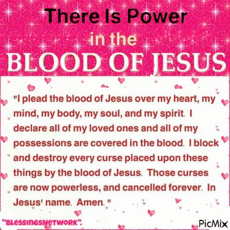 Blood of Jesus Plead The Blood Of Jesus Prayer, Blood Of Jesus Prayer, God Protects, Bedtime Prayers, Healing Prayers, Warfare Prayers, The Blood Of Jesus, Prayer For Guidance, Blood Of Jesus