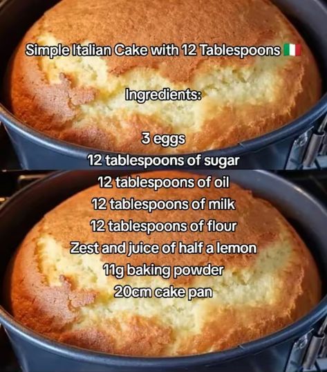 Italian Sponge Cake With Custard, Mini Victoria Sponge Cakes, Cake Recipes Easy Homemade, Quick Recipes Snacks, Homemade Cake Recipes, Delicious Cake Recipes, Easy Baking Recipes Desserts, Sweet Snacks Recipes, Delicious Snacks Recipes