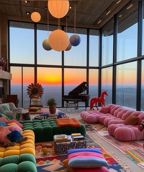 Loft Maximalism, Chill Out Room, Random Decor, Hypebeast Room, Colorful House, First Apartment Decorating, Dream Apartment Decor, Living Room Design Ideas, Future Apartment Decor