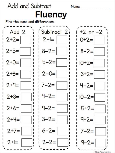 Free Math Add and Subtract by 2 Worksheet - Madebyteachers 1class Math Worksheet, Addition Sheets For First Grade, Add And Subtract Within 20, Oppgaver For Barn, Matematik Prasekolah, Kindergarten Math Worksheets Free, Math Addition Worksheets, First Grade Math Worksheets, Math Fluency