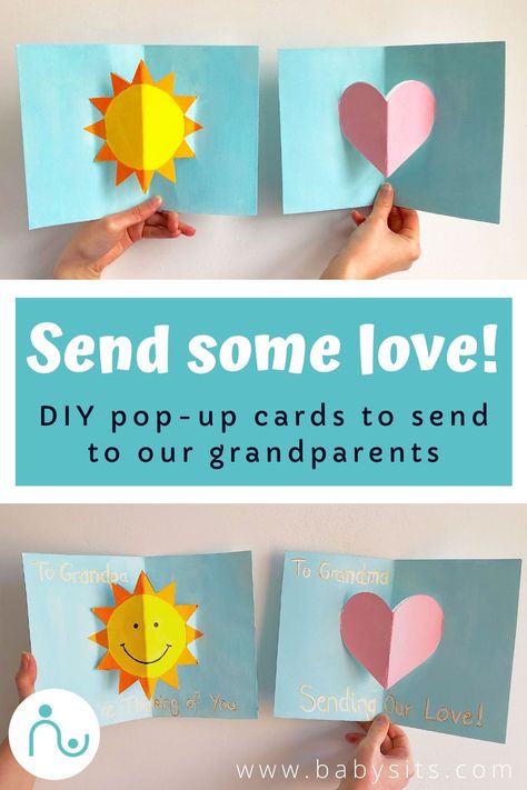 Grandparent Card Ideas, Diy Card For Grandparents, Diy Card For Grandma, Birthday Card For Grandpa Diy, Grandma Birthday Card From Grandkids, Easy Pop Up Cards For Kids, Birthday Cards For Grandpa Diy, Crafts For Grandparents From Kids, Diy Popup Cards