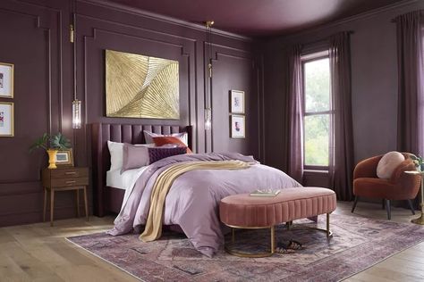 Glidden Reveals 2025 Color of the Year is Purple Basil Purple Basil, Glidden Paint, Color Forecasting, Purple Paint, Paint Companies, Color Of The Year, Simple House, Elle Decor, Pool House