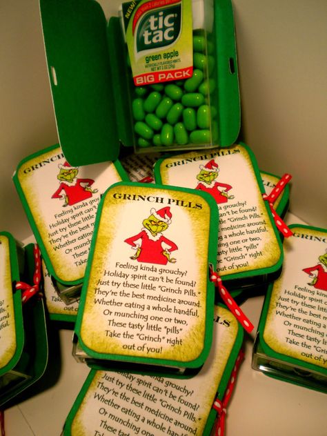 Looking for a twist to your holiday gathering? How about a themed How the Grinch Stole Christmas  party? The link below has some interest... Grinch Pills, Grinch Party, Grinch Svg, Navidad Diy, Christmas Goodies, Grinch Christmas, Noel Christmas, Craft Fair, Gag Gifts