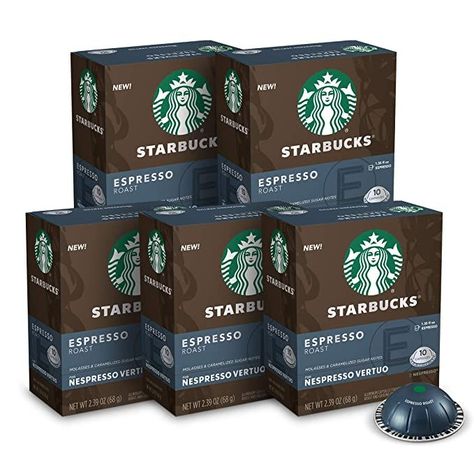 Starbucks Expresso, Steeped Coffee, Espresso Pods, Nespresso Vertuo, Coffee Pack, Coffee Varieties, Nespresso Capsules, Medium Roast Coffee, Dark Roast Coffee