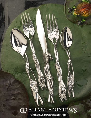 Flatware #theconcessionrealestate #flatware #luxury #interiordesign #entertaining Unique Flatware, Silverware Sets, Cutlery Design, Eating Utensils, Tableware Design, Fantasy House, Forks And Spoons, Flatware Set, Cutlery Set