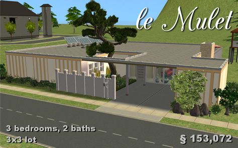 Mid Century Modern Houses, Beach Trailer, Royal Academy Of Music, Mansard Roof, Cheap Vacation, Beach Shack, Starter Home, Modern Houses, Sims Community