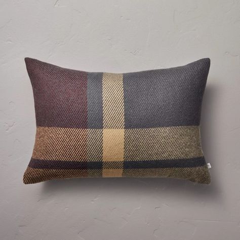 14"x20" Harvest Plaid Lumbar Throw Pillow - Hearth & Hand™ with Magnolia | Target Farmhouse Autumn Decor, Joanna Gaines Design, Harvest Pillows, Velvet Decor, Decor 2023, Hearth & Hand With Magnolia, Plaid Throw Pillows, Fall Things, Plaid Pillow