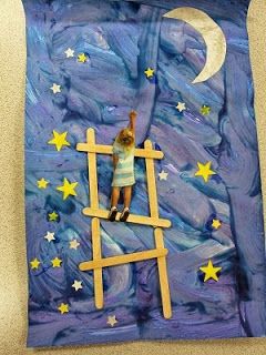 How cute is this!  You could really do many different backgrounds.  Mrs. Karen's Preschool Ideas Classe D'art, Abc Book, Kindergarten Art, Eric Carle, Preschool Ideas, Preschool Fun, Space Theme, Mothers Day Crafts, Preschool Art