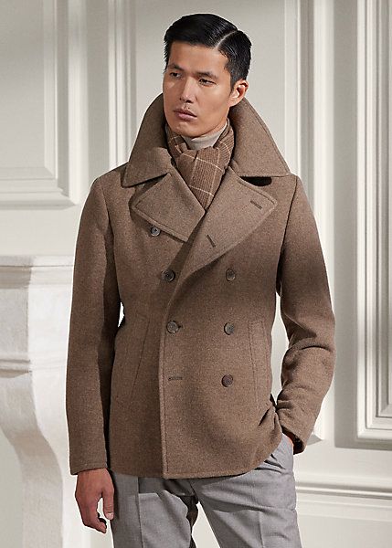 Royston Wool-Blend Peacoat Men Peacoat Outfit, Peacoat Outfits, Carhartt Vest Outfit, Peacoat Outfit, Peacoat Men, Easy Chic, Peacoats, Western Work, Purple Label