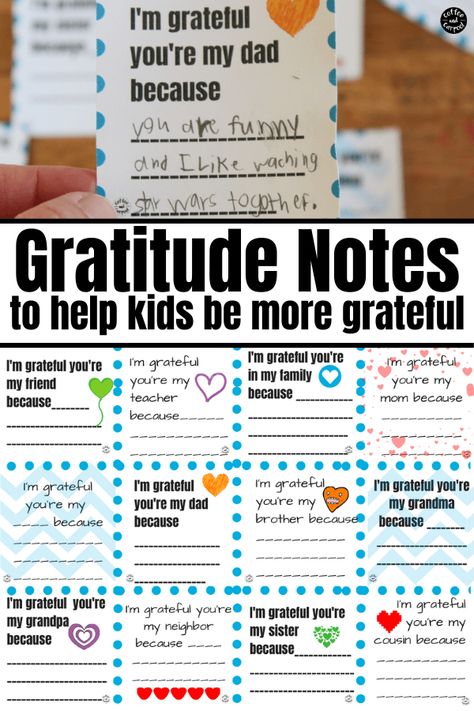 How to Help Kids Be More Grateful with These Appreciation Notes Teaching Gratitude, Help Kids Focus, Gratitude Notes, Appreciation Note, Gratitude Activities, Kindness Activities, Gratitude Challenge, Elementary School Counseling, How To Teach Kids