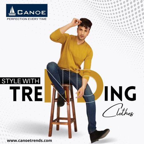 New Season Is Coming Then Make Your New Wardrobe Collection! Add a new collection to your wardrobe for the upcoming season and get more compliments after wearing it. Get all the new and trending season's freshest clothes at our shop. Go to our stores or buy now: www.canoetrends.com #canoe #perfectioneverytime #canoetrends #sweatshirt #mens #mensfashion #menscollection #traditional #authentic #menswear #ootdfashion #outfit #streetsnap #streetstyle #fashionsnap #new #post #stlye Formal Shirt Design, Mens Wear Shop, Clothing In India, European Clothing, Fresh Clothes, Social Media Branding Design, Mens Fasion, Mens Fashion Wear, Movie Posters Design