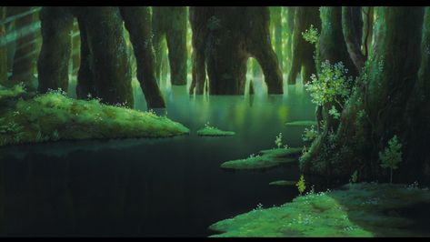 Ghibli Aesthetic Princess Mononoke, Princess Mononoke Sceneries, Princess Mononoke Widget, Studio Ghibli Aesthetic Scenery, Princess Mononoke Icon, Princess Mononoke Aesthetic, Mononoke Aesthetic, Studio Ghibli Nature, Ghibli Nature