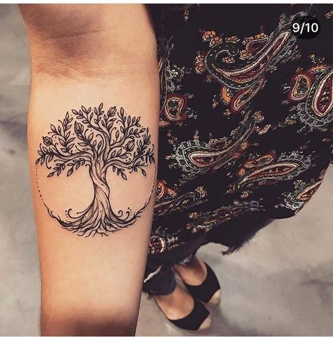 Bodhi Tree Tattoo, Olive Tree Tattoos, Family Tree Tattoo, Tree Tattoo Designs, Upper Arm Tattoos, Inspiration Tattoos, Tree Of Life Tattoo, Diy Tattoo, Family Tattoos